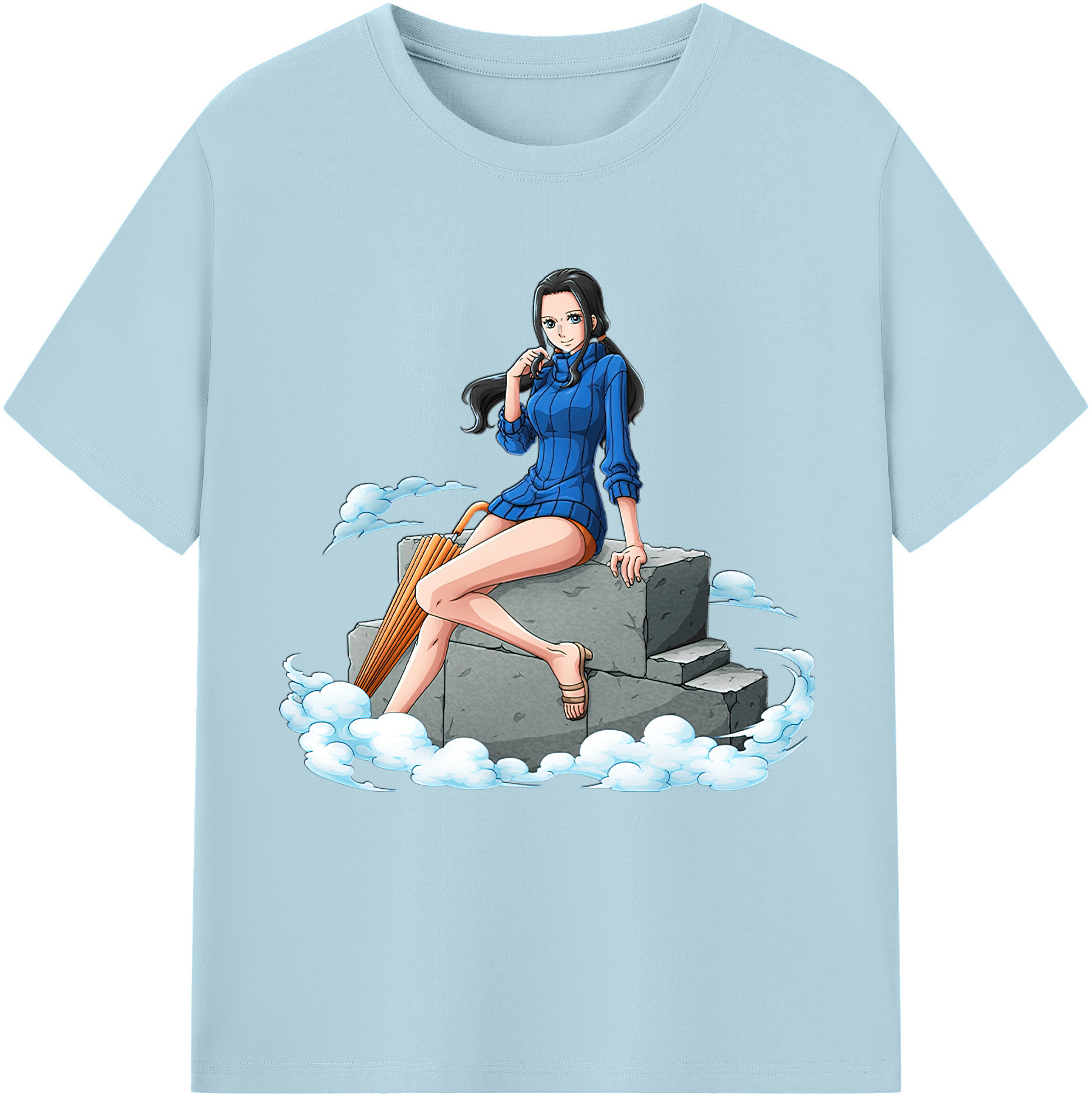 ワンピース ニコ・ロビン ONE PIECE Nico Robin 綿100％半袖Tシャツ（フロントプリント）
